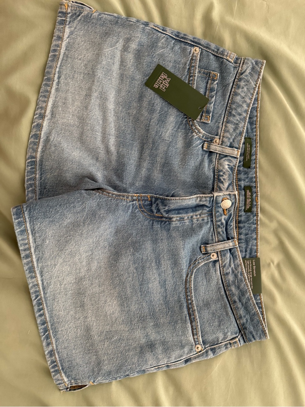 wild fable Light Blue Denim Mid Rise Shorts
